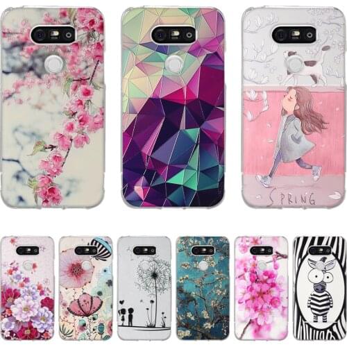 TPU Soft Cover Case For LG G 5 3D Relief Printing Pattern Back Phone Case Cover For LG G5 H868 Protection Silicone Shells Bags