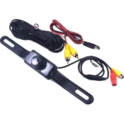 Waterproof Car License Plate Frame Rear View Camera 648P HD Vehicle Back Front Side View 140 Color 7 Infrared LED Night Vision