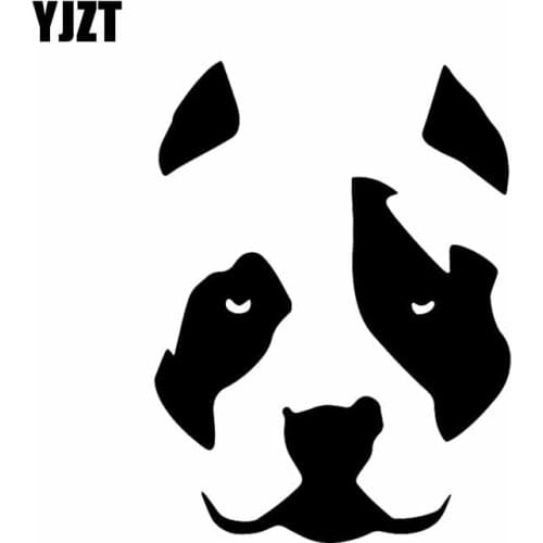 YJZT 11.5X15.4CM Creative Car Sticker Dog Pit Bull Face Pitbull Mom Pitbull Dad Vinyl Window Decal Black/Silver C24-1601