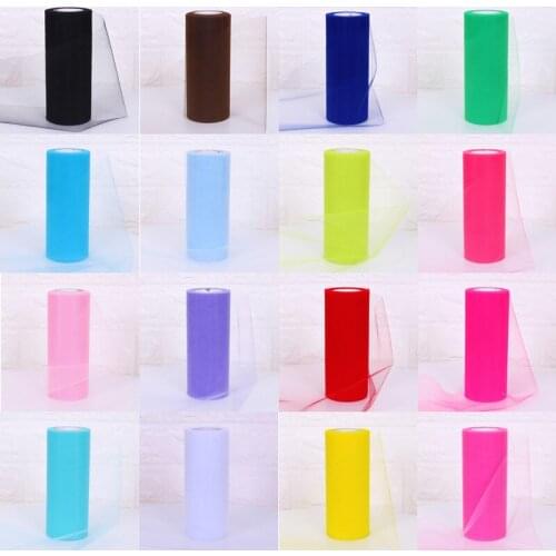 Advanced Tulle Roll Spool 25 Yards 15cm White Red Blue Tulle Organza Fabric Tutu Skirt Girl Baby Shower Decor Party Supplies