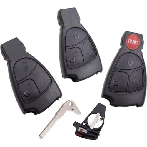 Replacements Remote Car Key Shell Fob Case for Mercedes BenzC200 E280 S350 W220 W204 S320 Key 2/3/4 Buttons