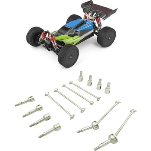1/14 RC Racing Car Parts Accessories Front Wheel CVD Drive Shaft & Rear Dog Bone for Wltoys 144001 Metal Upgrades Accs