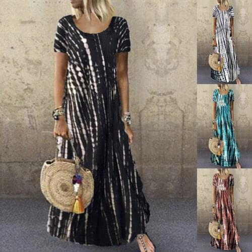 2021 New Summer Bohemian Style Woman Dress Large Size 5XL Dresses Women Sexy Round Collar Summer Dress Wholesale Y2k Dress