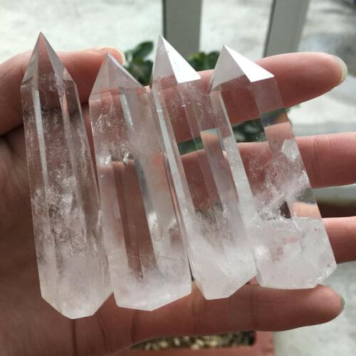 100% Natural Clear White Quartz Crystal Point Healing Wand Mineral Specimen