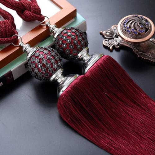 2Pcs/set Curtains Hanging Belt Plum Curtain Strap Tassel Tieback Buckle Curtain Holder Accessories Decoration Home Decoration