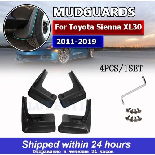 4Pcs Mud Flaps Splash Guards For Toyota Sienna XL30 2011 -2019 Front and Rear Mudguards Fender Accessories