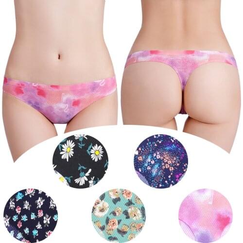Sexy Summer Hot Sale High Quality 5PCS Ladies Briefs One-piece Panties Feminine Seamless BreathablePrint Thong For Dropshipping