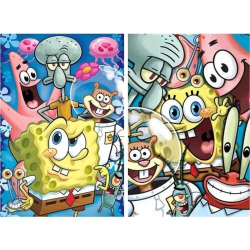 5D DIY Diamond Painting Kits Cartoon Picture Full Drill Diamond Embroidery Diamond Arts Craft HChildrens Room Wall Decor Gift