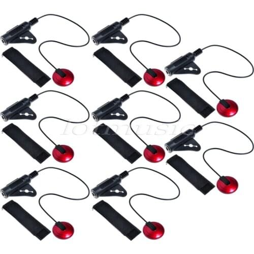 8Pcs Upgrade Piezo Contact Microphone MIC Pickup 1/4' Jack with Cable MIC Pickup plug in amp For Guitar Violin Banjo Ukulele