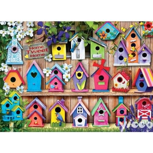 Full Round drill diamond Painting Birdhouses 5D DIY diamond embroidery mosaic Decoration painting