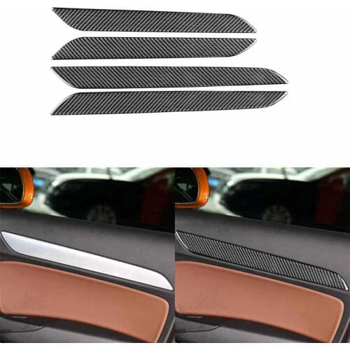 For Audi Q3 8U Carbon Fiber Car Door Panel Moulding Trim Cover Sticker 2013-2018