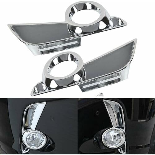 For Toyota Highlander 2017-2019 ABS Chrome Car Front Fog Light Lamp Cover Trim Frame
