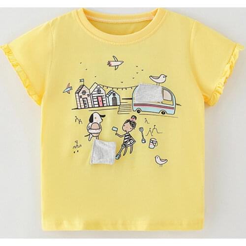 Quality 100% Combed Cotton Summer New 2020 Kids t shirt Baby Girl Clothes Baby Girls t-shirt Bebe Short Sleeve Children Clothing