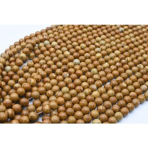 3 strands Natural Wood Grain Stone round beads 6-10mm for jewerly making design & DIY bracelet woman necklace