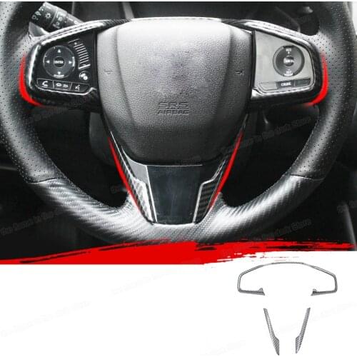 Lsrtw2017 carbon fiber abs car steering wheel frame trims for honda crv 2017 2018 2019 2020 2021 cr-v 5 accessories decoration