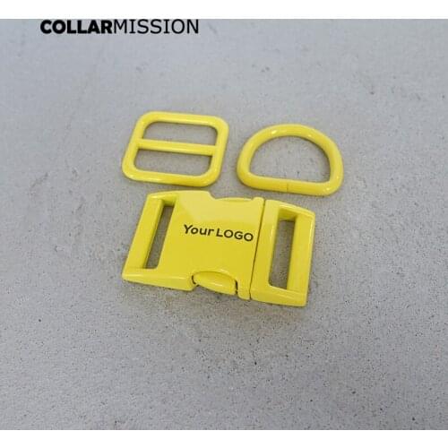 Metal buckle+adjust buckle+D ring) DIY dog collar 25mm webbing accessory We provide laser engraving service customize LOGO
