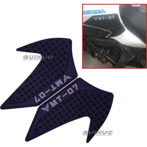 Motorcycle Tank Traction Side Pad Gas Fuel Knee Grip Decal For yamaha MT-07 MT07 2013-2017
