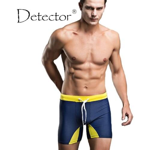 Detector Swimwear Mens Swimwear sharkskin,water repellent,mens swimming swim trunks Sport shorts classic men swimwear