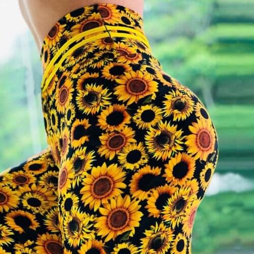 New Women Leggings High Quality Push Up Elastic Workout Scrunch Booty Pants High Waist Water Droplets sunward Legging S-XL