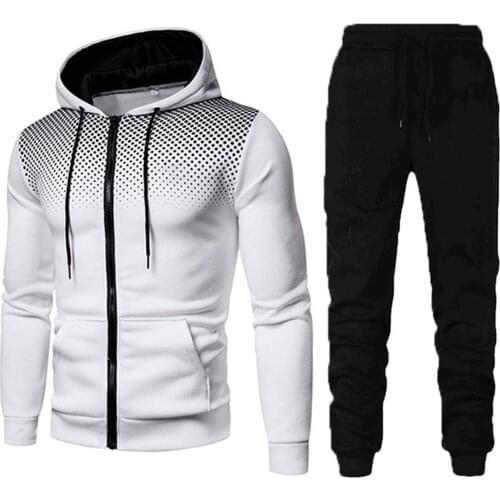 New Mens Suit Zipper Hoodie + Sports Casual Trousers Hot Spring and Autumn Sports Men Suit Men