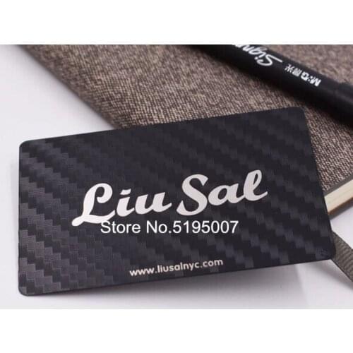 Wholesale customized logo black etched metal business card