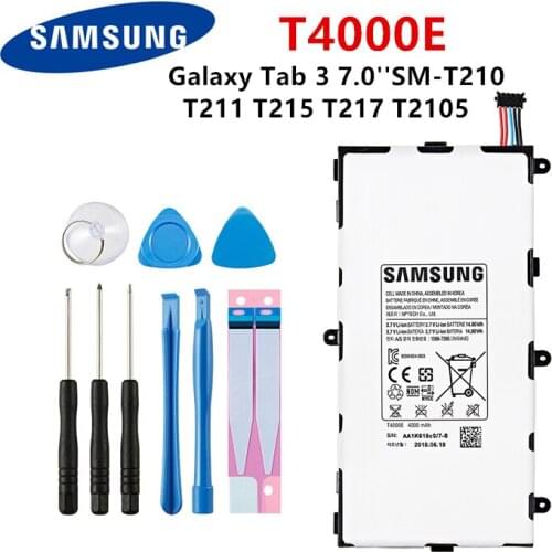 SAMSUNG Orginal Tablet T4000E Battery 4000mAh For Samsung Galaxy Tab 3 7.0 T211 T210 T215 T217A T210R T2105 P3210 P3200 +Tools