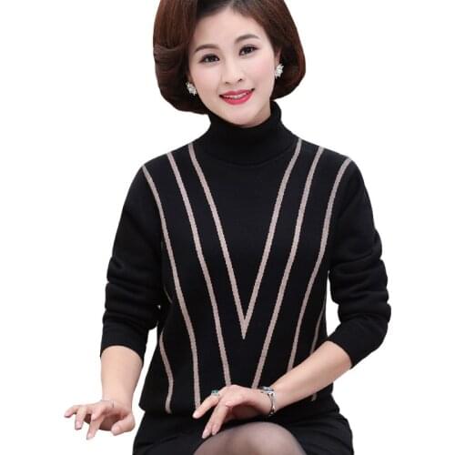 Autumn Winter Women Sweater Pullovers Turtleneck Knitwear Long Sleeve Casual Knitted Sweater Female Warm Soft Femme Jumper P105