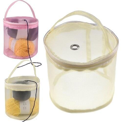 Portable Wire Mesh Bag Weaving Knitting Bag Small Wool Storage Bag Yarn Crochet Organizer Tote Crochet Baskets Сумка Для Вязания