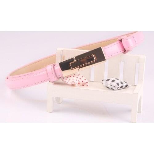 Faux Leather Belts Candy Color Thin Waistband Adjustable Belt Women Dress Strap cinturon mujer cinto feminino PY41