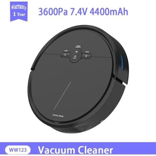 Robot Vacuum Cleaner 2500Pa Suction Sweeping Mopping 3in1 Smart Route APP Control Auto Charge for Home Floor Carpet4400mAH