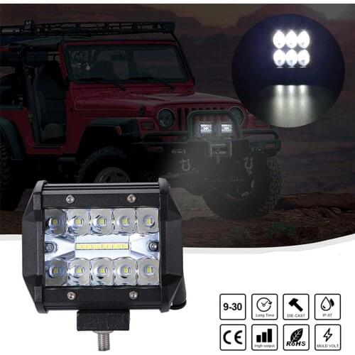 LED Work Light Bar Waterproof Driving Lamp For Offroad Boat Tractor Truck Turn Signal SUV Truck DRL SUV ATV Spot Light Fog Light