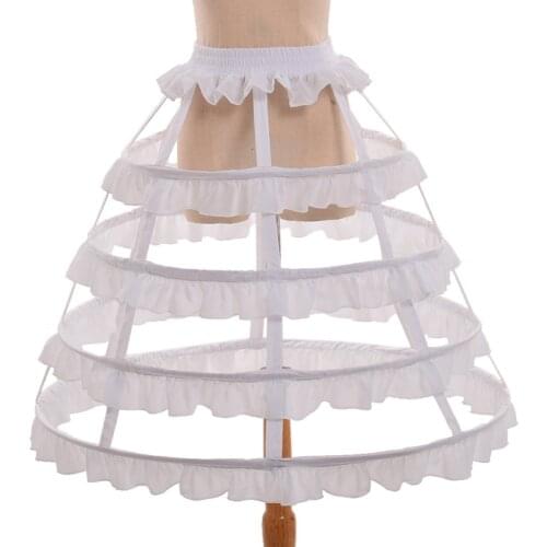 4 Hoop Victorian Gothic Lolita Fishbone Petticoat Underskirt