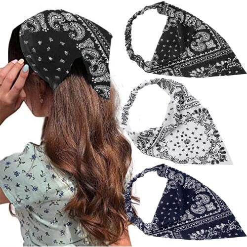 Bohemia Women Elastic Hair Band Kerchief Floral Print Hair Scarf Headbands Turban Head Wrap Fashion Hair Accessories HighQuality