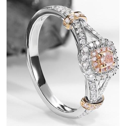 DIWENFU s925 Silver Naturla VVS1 Diamond Ring for Women Anillos 2 Carats Diamond Silver 925 Jewelry Gemstone Diamond Ring Femme