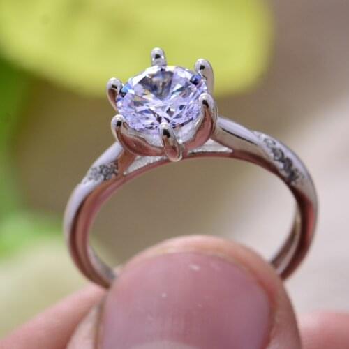 68134 100% 925 Sterling Silver Elegant Shine CZ Zircon Star Ladies Wedding Ring Jewelry For Women Best Proposal Gift