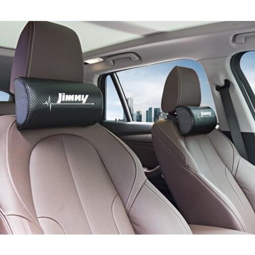 1pcs Carbon Fiber Car Neck Pillows car seat headrest pillow Accessories For Suzuki Jimny 2019 2020