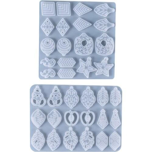 1PC Multi Shape Crystal Epoxy Resin Earrings Pendant Mould DIY Handmade Making Craft Jewelry Decor Silicone Mold