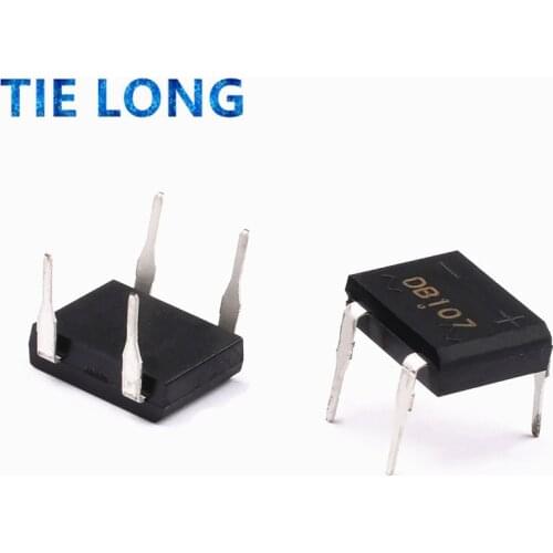 10pcs/lot DB107 DIP-4 1A 1000V Single Phases Diode Rectifier Bridge In Stock
