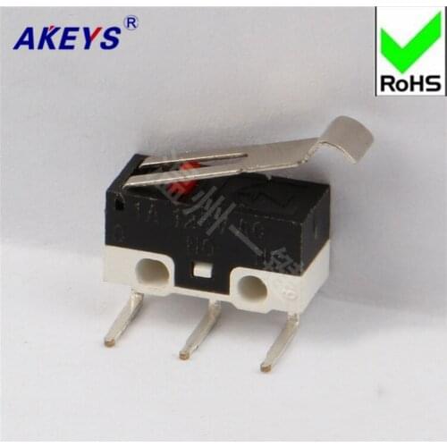 10PCS MS-010 Positive Direction 3 foot bend Foot micro Switch mouse switch rectangular pressure handle bend handle