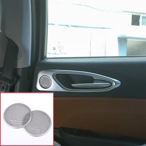 For Alfa Romeo Giulia 2017 Car Accessories Aluminum Alloy Chrome Door Speaker Cover Trim 2 Pcs