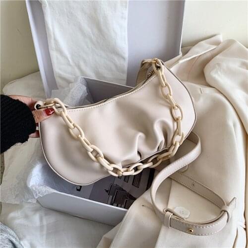 2020 Women Vintage Handbag Leather Hand Cloud Bags For Women Fashion Shoulder Bags Crossbody Bag for Women Sac A Main Femme