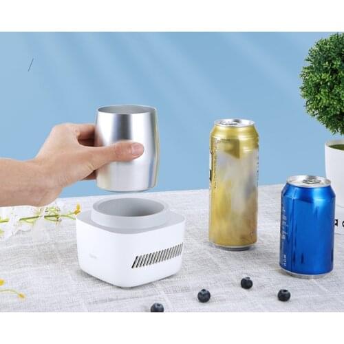 350ml Instant Cooling Cup Portable Cooling Cup Mini Electric Drink Cooler Cup Car Home Office Instant Cooling Freezer EU Plug