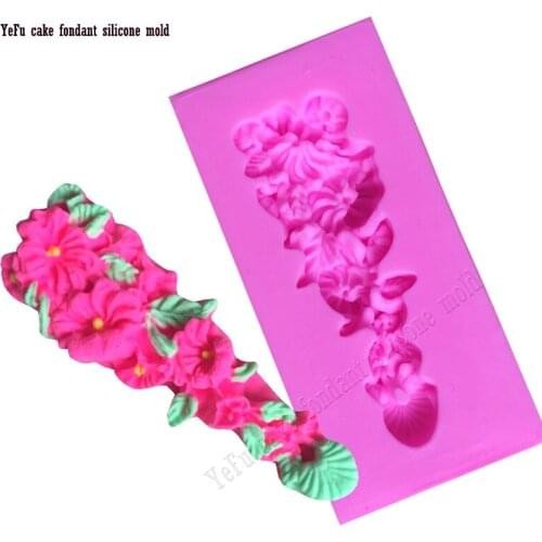 3D Flower Shaped Chocolate Candy Jello Silicone Mold Soap Mould Cartoon Figre Cake Tools cookie cutters F0843