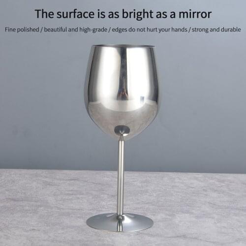 350ml Stainless Steel Goblet Champagne Cup Wine Glass Cocktail Glass Creative Metal Wine Glass For Bar Restaurant