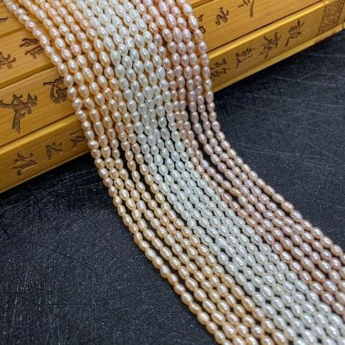 Natural Freshwater Pearl Rice Beads Three Colors Used In Jewelry Making DIY Bracelet Necklace Jewelry Accessories Wholesale