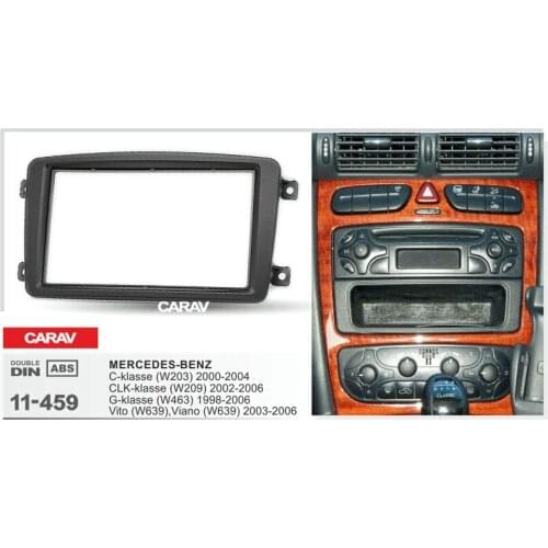 CARAV 11-459 Top Quality Radio Fascia for MERCEDES-BENZ C-klasse (W203); CLK-klasse (W209) Fascia Dash CD Trim Installation Kit