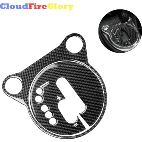 CloudFireGlory For Nissan 370Z 2009-2020 Set Of 2Pcs Carbon Fiber Interior Gear Shift Panel Cover Trim