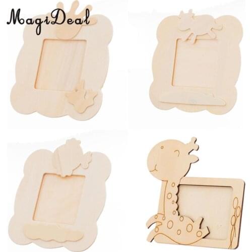 MagiDeal Children DIY Wooden Photo Frame With Fingerprint Home Decor Picture Frame Art Craft
