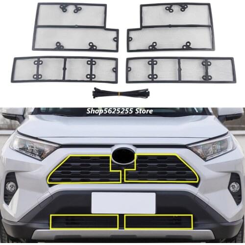 For Toyota RAV4 2021 2014 2017 2018 2019 2020 Insect Net Front Mediate Grille Screening Mesh Grille Insert Nets Car Accessories