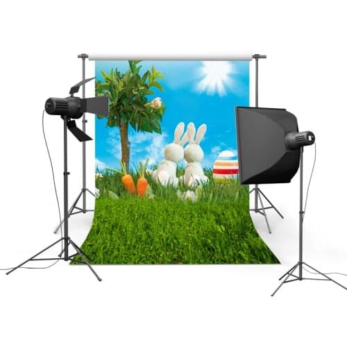 White rabbit Easter photography background polyester newborn photo backdrop of photographic studio accessories photophone GE-055